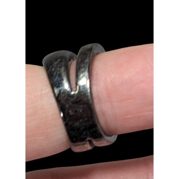 Juicy Couture Glam Goth Gunmetal Rhinestone Stacked Ring - Picture 3 of 10